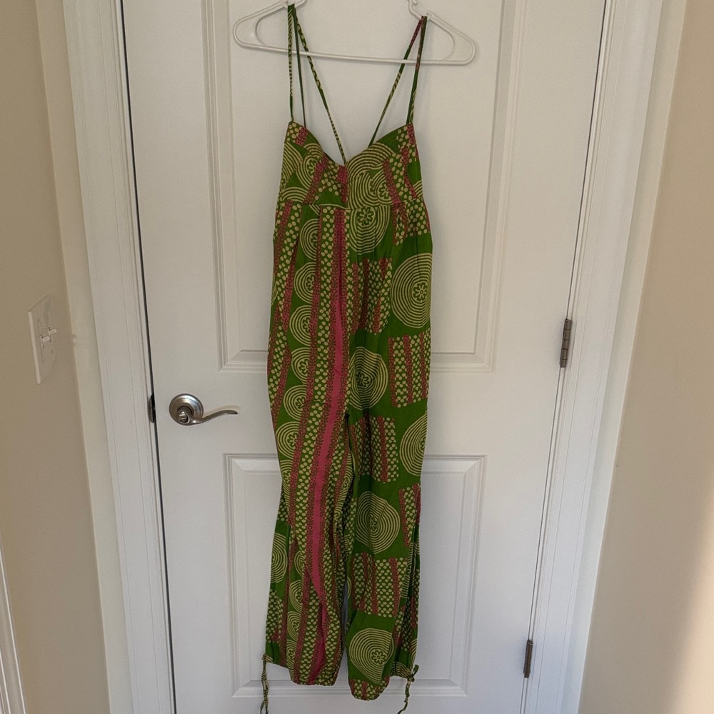 Urban Outfitters Green and Pink Jumpsuit